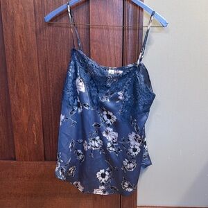 Allison Joy Navy Floral Cami with Lace